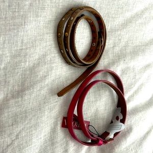 Belts red and brown decorative belts size  small